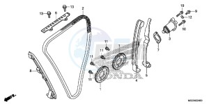 CB1100CAH UK - (E) drawing CAM CHAIN/ TENSIONER