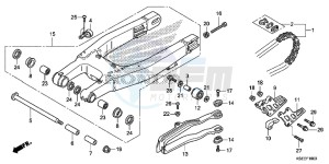 CRF150RBD CRF150RB Europe Direct - (ED) drawing SWINGARM