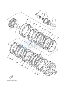 XP500A T-MAX T-MAX 500 (59CR) drawing CLUTCH