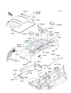 KAF 950 F [MULE 4010 DIESEL 4X4] (F9F-FAF) FAF drawing FENDERS