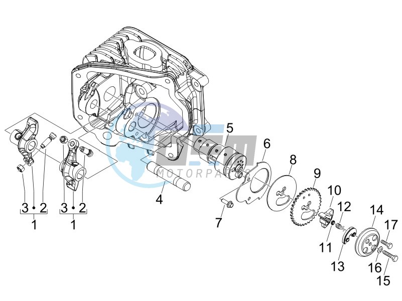 Camshaft - Rocking levers support unit