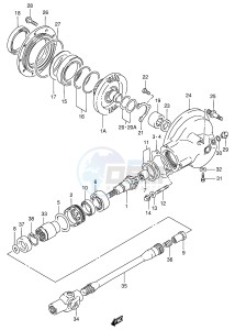 VS600GL (E2) INTRUDER drawing PROPELLER SHAFT - FINAL DRIVE GEAR