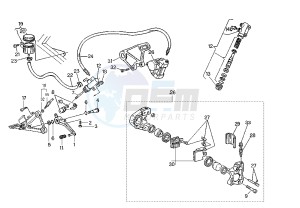 MITO EURO2 125 drawing REAR BRAKE SYSTEM