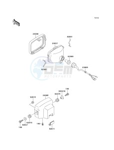 KVF 400 A [PRAIRIE 400 4X4] (A2) [PRAIRIE 400 4X4] drawing HEADLIGHT-- S- -