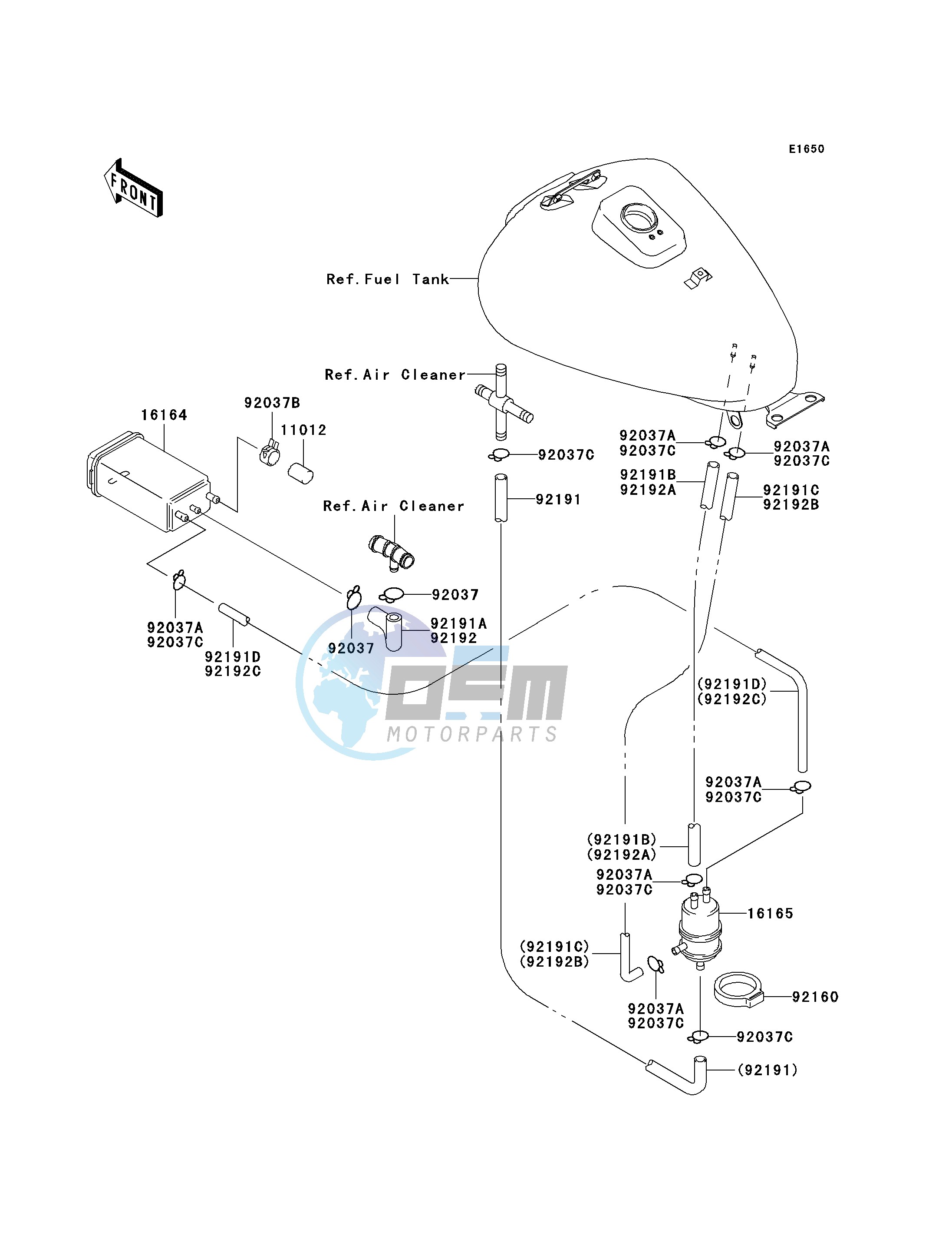 FUEL EVAPORATIVE SYSTEM-- CA- -