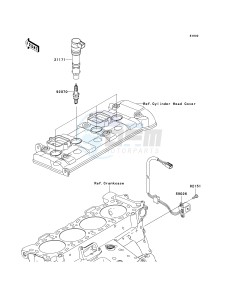 ZX 1000 E [NINJA ZX-10R] (E8F-E9FA) 0E9FA drawing IGNITION SYSTEM