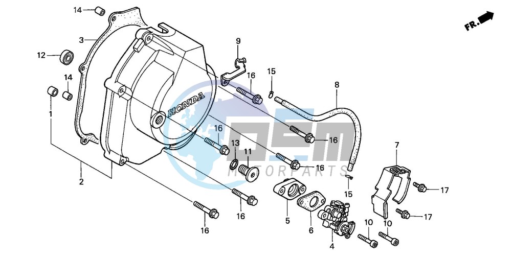 RIGHT CRANKCASE COVER/ OIL PUMP