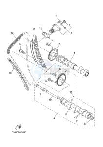 XSR700 (B341 B341 B341) drawing CAMSHAFT & CHAIN