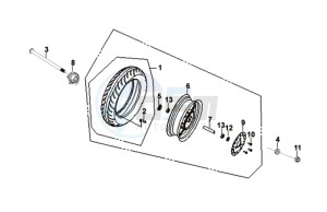 FIDDLE III 125I L5-L6 drawing FRONT WHEEL