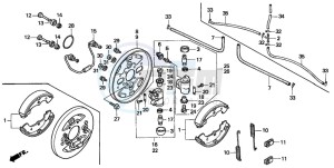 TRX300 FOURTRAX 300 drawing FRONT BRAKE PANEL (TRX300FW)