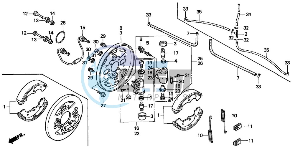 FRONT BRAKE PANEL (TRX300FW)