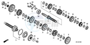 CBR1000RR9 France - (F / CMF TRI) drawing TRANSMISSION