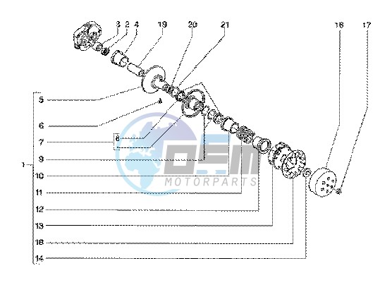 Driven pulley