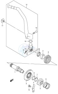 RM250 (E3-E28) drawing KICK STARTER (MODEL K1 K2 K3 K4)