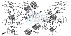 GL1500C F6C drawing CARBURETOR (COMPONENT PARTS)