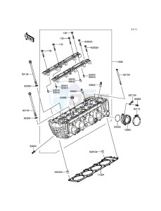 Z800 ABS ZR800BFF FR GB XX (EU ME A(FRICA) drawing Cylinder Head