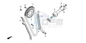 TRX350 FOURTRAX drawing CAM CHAIN/TENSIONER