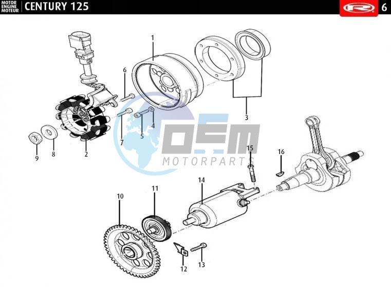 MAGNETIC  - FLYWHEEL - START ENGINE  EURO4