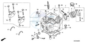 CRF250XC drawing CYLINDER HEAD