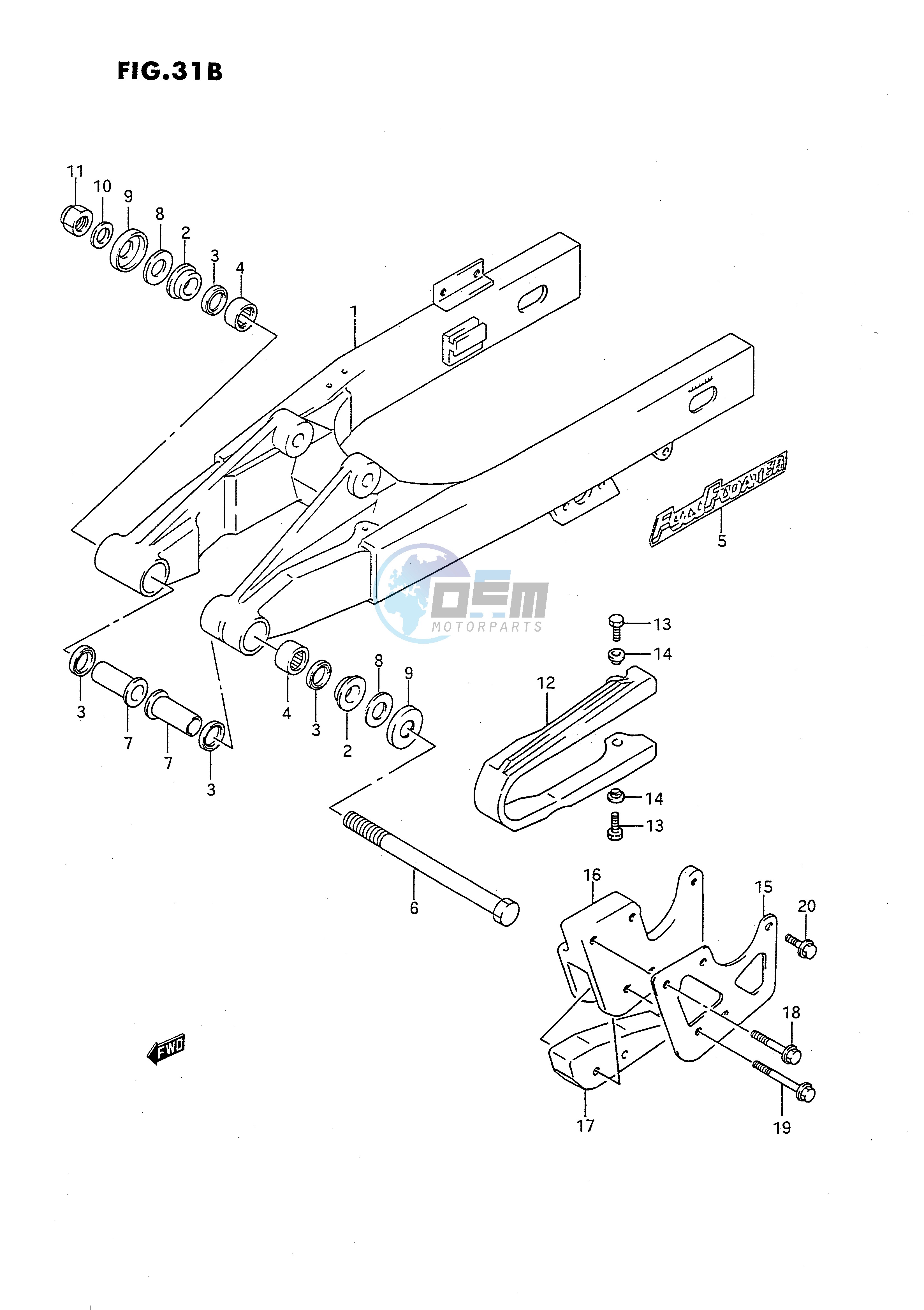 REAR SWINGING ARM (MODEL L)