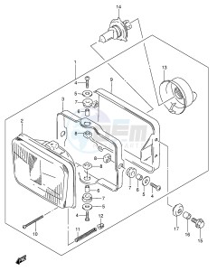 DR-Z250 (E24) drawing HEADLAMP (MODEL K1)