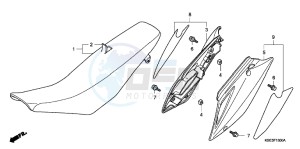 CRF150RBC drawing SEAT/ SIDE COVER