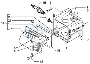 Liberty 50 4t drawing Cylinder head cover