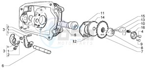 Liberty 125 la poste drawing Rocker levers support