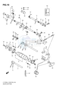 LT-F250 (E28-E33) drawing GEAR SHIFTING (LT-F250L1 E33)