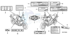 CB600F9 UK - (E / MKH) drawing CAUTION LABEL