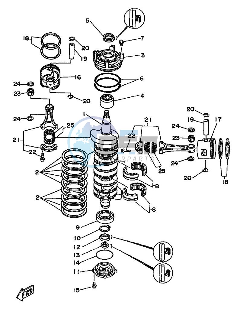 CRANKSHAFT--PISTON