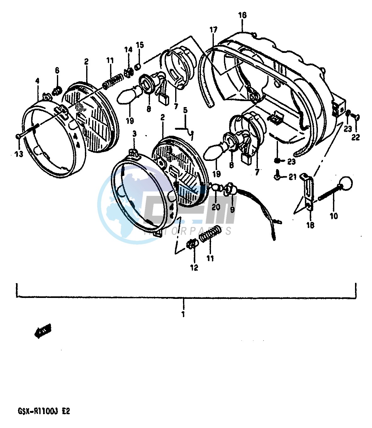 HEADLAMP (MODEL J E34)