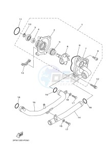 XP500 TMAX T-MAX 530 (2PW1) drawing WATER PUMP