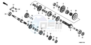 TRX250TMC drawing TRANSMISSION