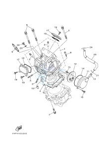 YFM550FWAD YFM550PLE GRIZZLY 550 EPS (2LB8 2LB9) drawing CYLINDER HEAD