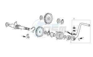 RCR 50 (CH, SC) drawing Kick-start shaft