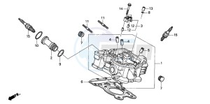 VTX1300S drawing REAR CYLINDER HEAD