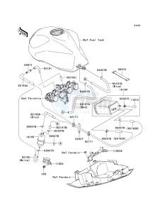 ZR 750 K [Z750S] (K6F) K6F drawing FUEL EVAPORATIVE SYSTEM-- CA- -