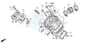 CBR125RW drawing CYLINDER HEAD (CBR125R/RS/RW5/RW6/RW8)