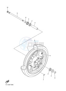 XVS1300A MIDNIGHT STAR (12C7) drawing FRONT WHEEL