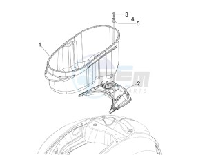 SUPER GTS 125 4T IE ABS-NOABS E3 (EMEA) drawing Helmet housing - Undersaddle