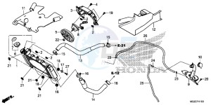 CB500FAE CB500F ABS UK - (E) drawing RADIATOR