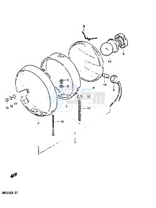 DR125S (Z-D) drawing HEADLAMP (E2, E15, E17, E18, E22, E25, E26)