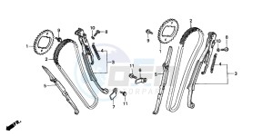 VT600CD drawing CAM CHAIN/TENSIONER