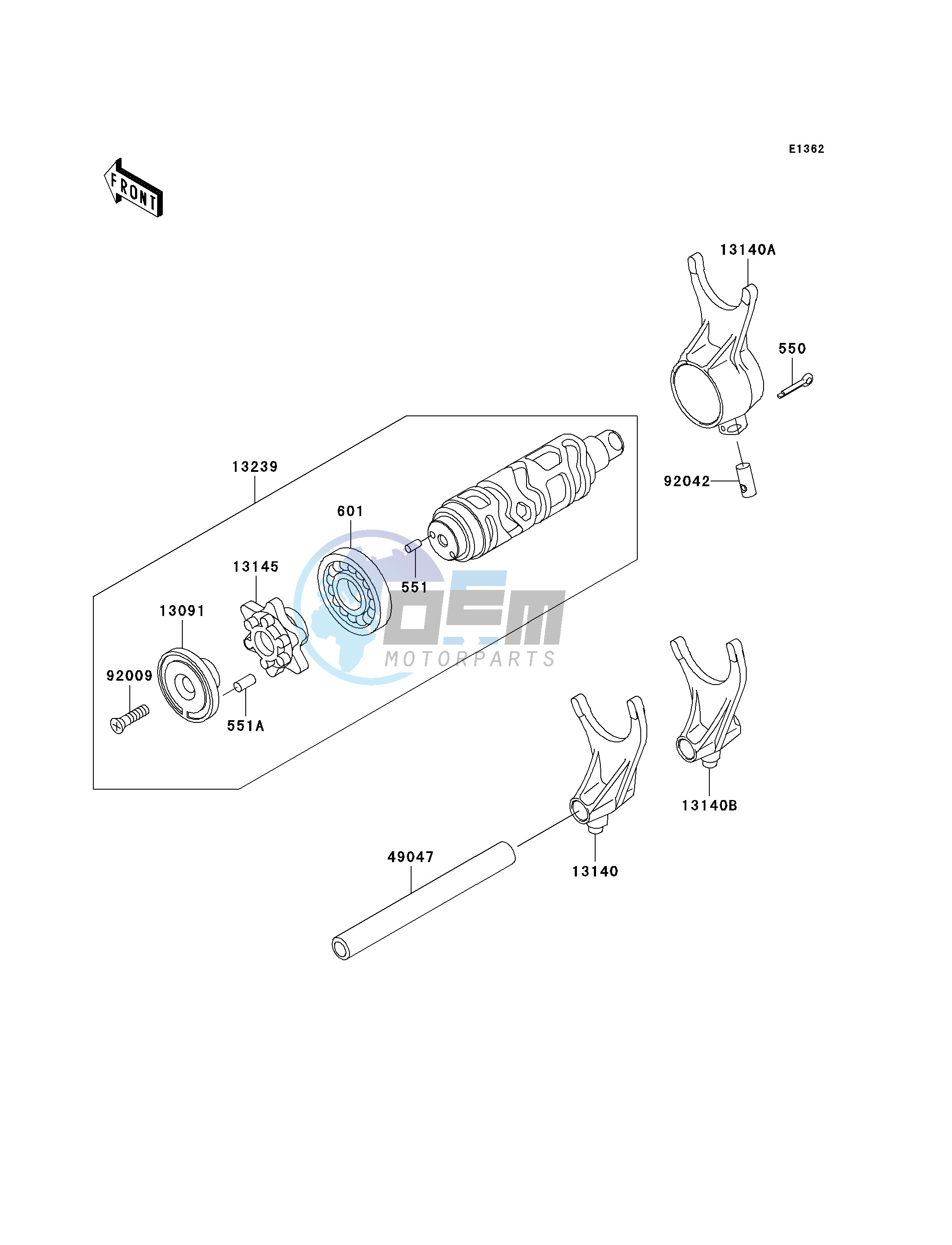 GEAR CHANGE DRUM_SHIFT FORK-- S- -