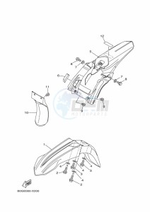 YZ85LW YZ85 (B0GB) drawing FENDER