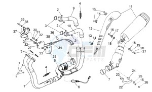 Tuono V4 1100 RR (USA-CND) USA-CND drawing Exhaust pipe I