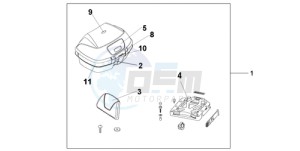 NT700VAA France - (F / ABS) drawing TOP BOX 45L