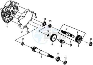 CROX 50 (AE05W6-NL) (L5-M1) drawing MISSION CASE-DRIVE SHAFT