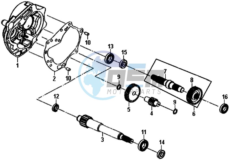 MISSION CASE-DRIVE SHAFT